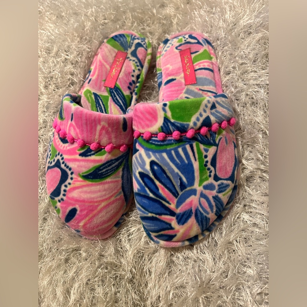 Lilly Pulitzer Colorful Floral Slippers